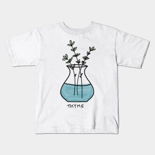 Thyme bundle in vase Kids T-Shirt